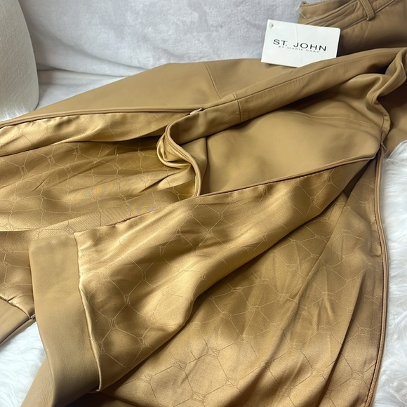 ST. JOHN COUTURE by Marie Gray 100% LEATHER COUTURE PANTS - Picture 9 of 16
